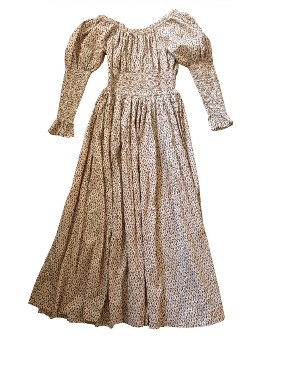 Doen 100% Organic Cotton Kaira Maxi Pristine Dress in Cream Winter Ditsy Sz XS - Picture 11 of 13